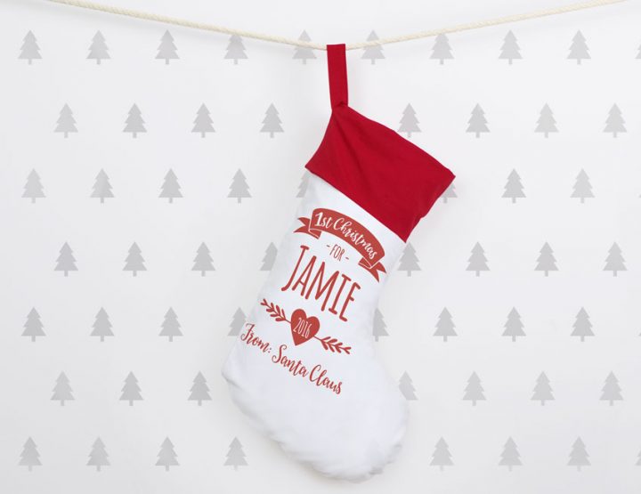 baby's 1st christmas stocking personalised