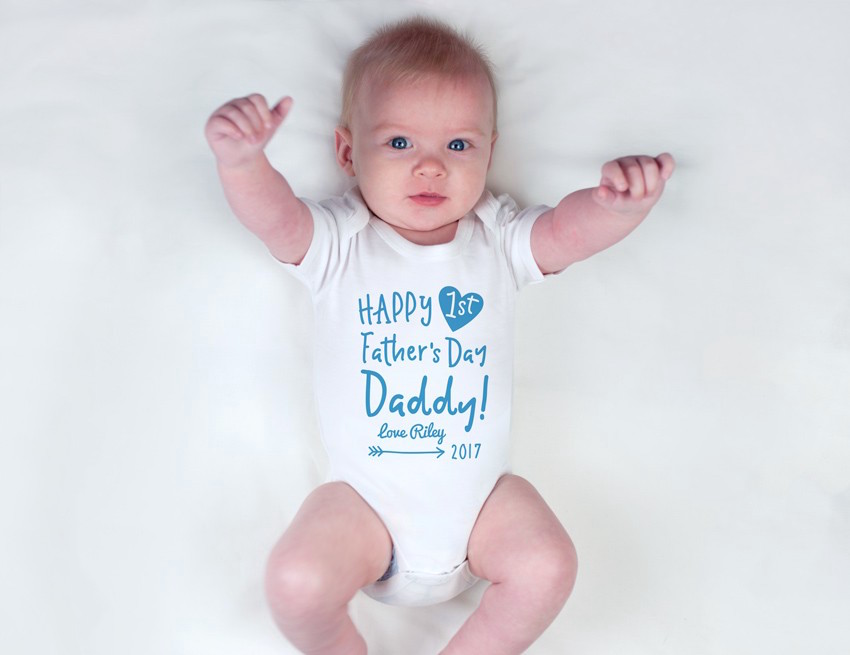 first fathers day onesie girl