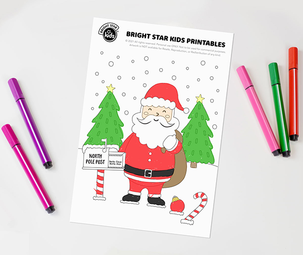 Christmas Santa Colouring