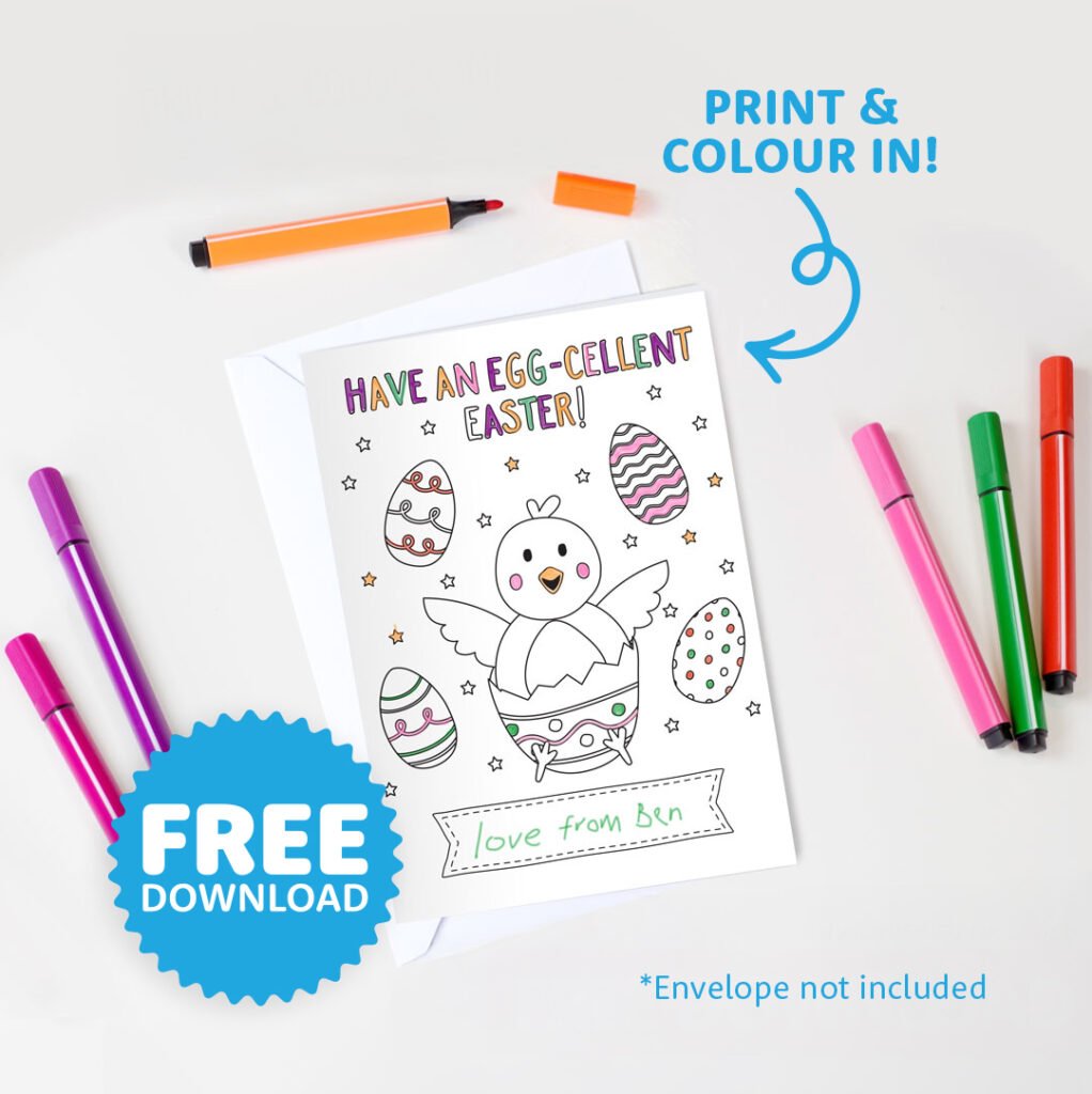 Easter Cards To Colour