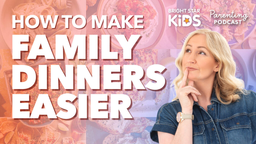 Family meal planner with weekly dinner ideas and a shopping list