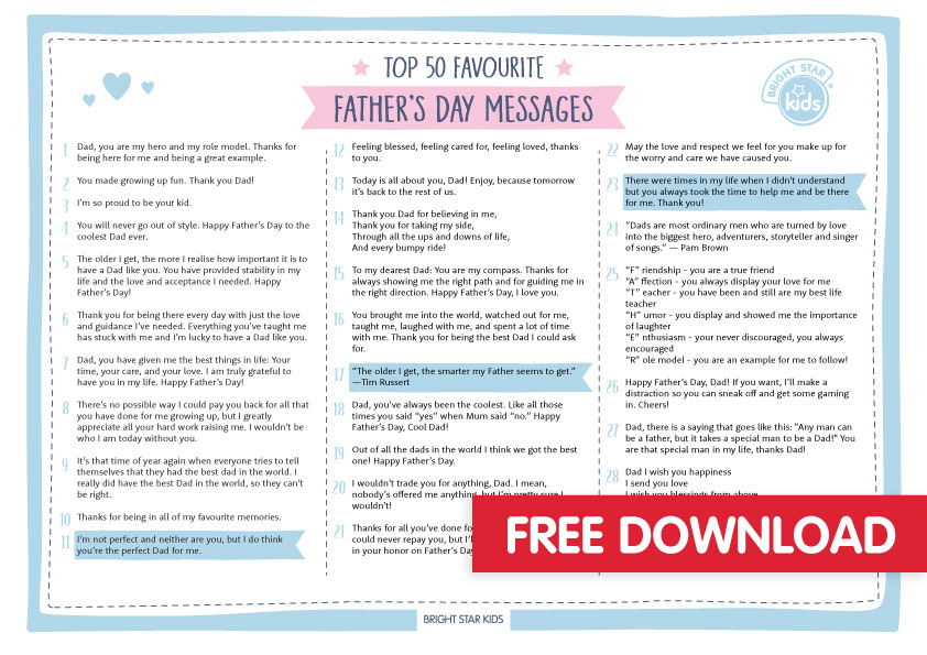 Personalised Fathers Day Messages : How To Write The Perfect Father S