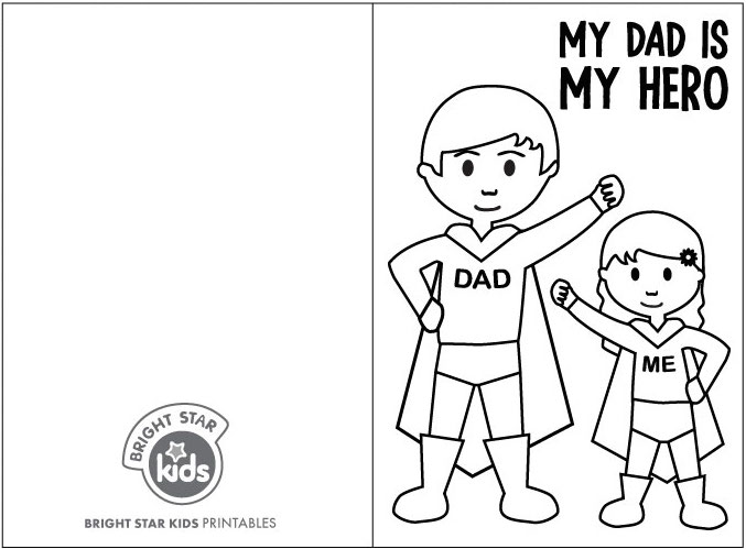 Superhero Dad Coloring Page Coloring Pages