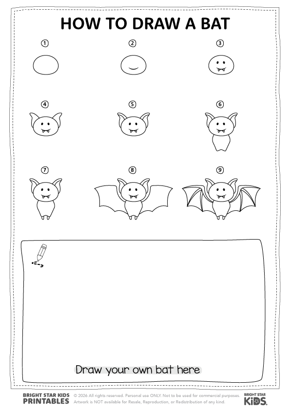 How To Draw A Bat