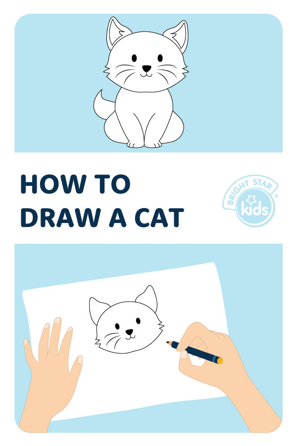 Cute Cat drawing easy || [only 5 easy step draw ] Tutorial-saigonsouth.com.vn