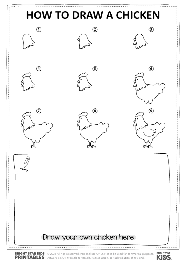 How To Draw A Chicken