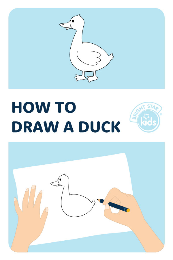 How To Draw A Duck For Kids Bright Star Kids