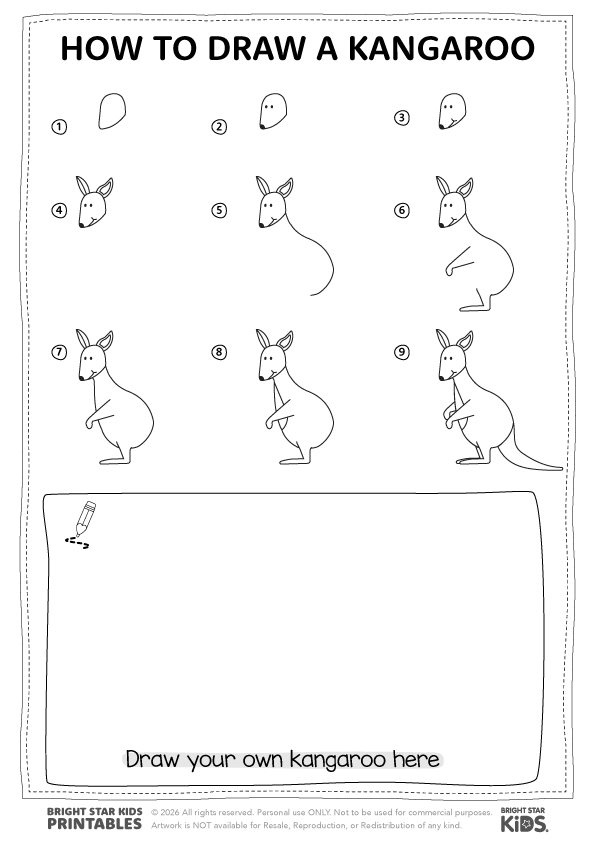 How To Draw A Kangaroo