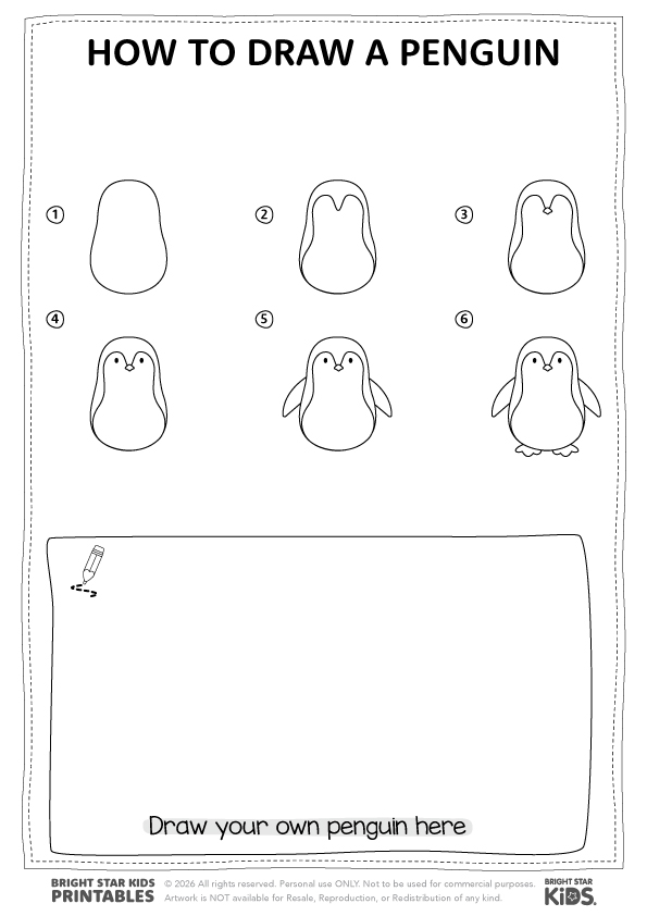 How To Draw A Penguin