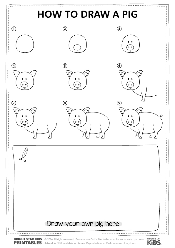 How To Draw A Pig