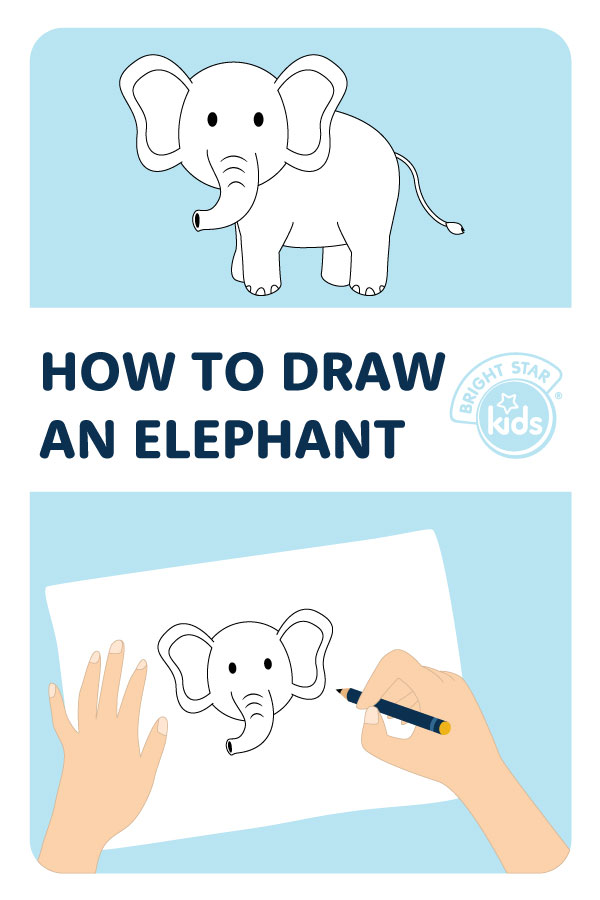 Easy How to Draw an Elephant for Kids Tutorial Video-saigonsouth.com.vn
