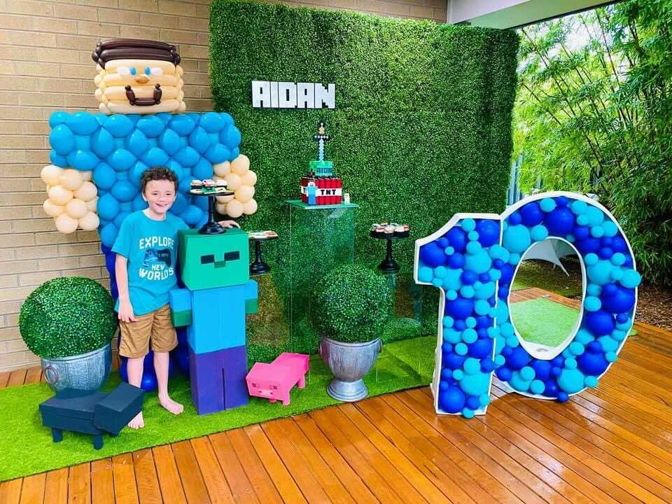 I went to a little girl's Minecraft birthday party. Here is her