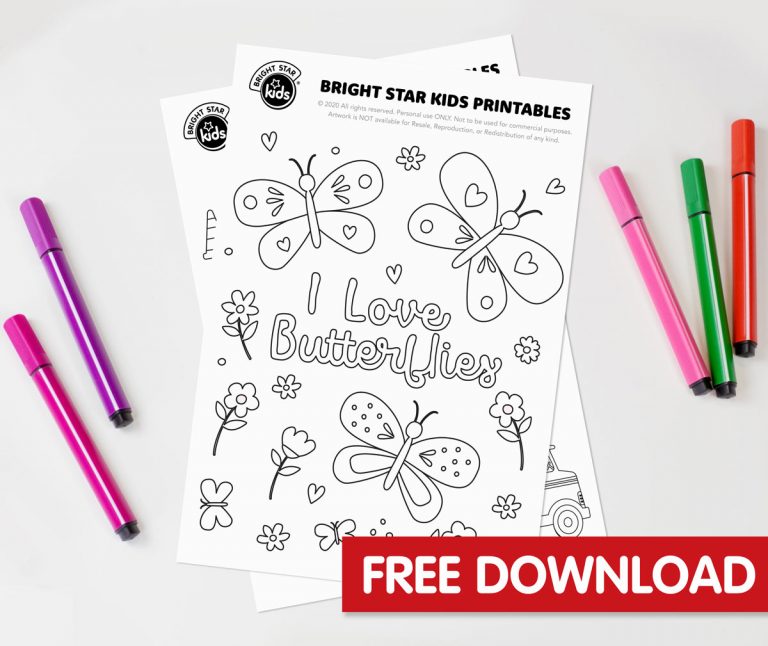 Unicorn Colouring In Printable - Bright Star Kids Free Printable