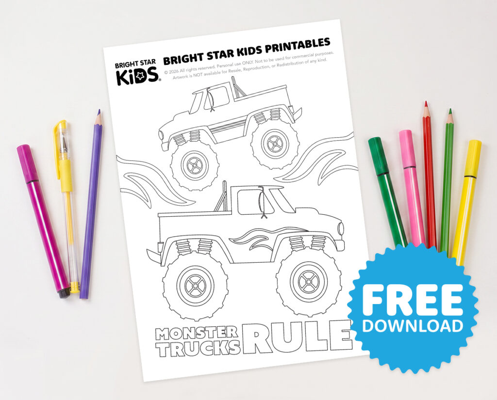 Monster Truck Colouring In
