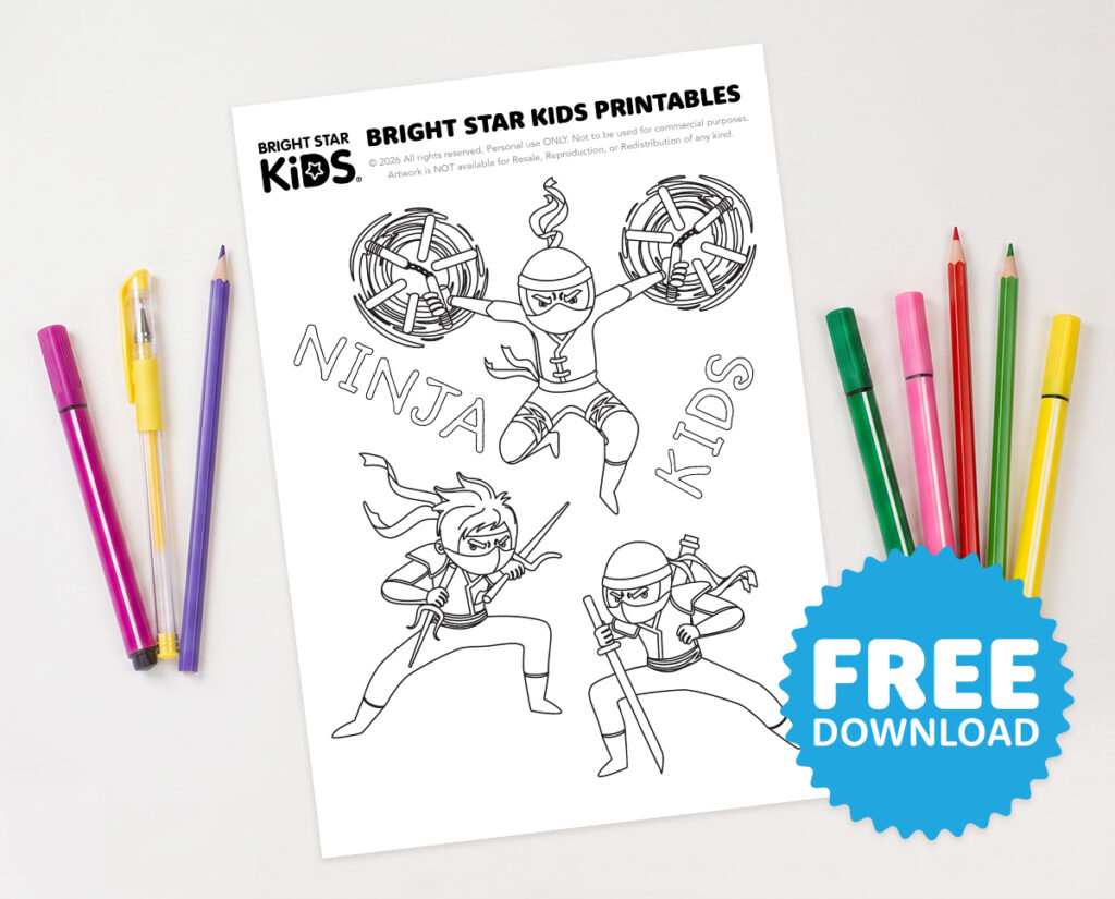 Ninja Colouring In