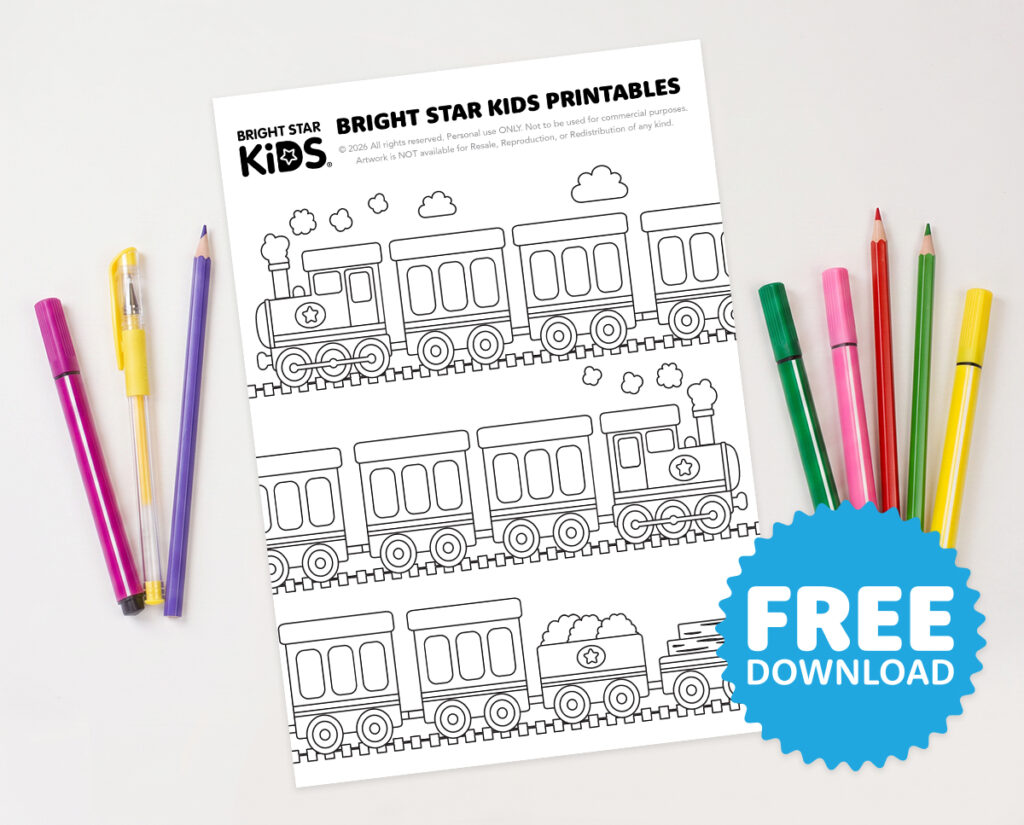 Train Colouring In Printable
