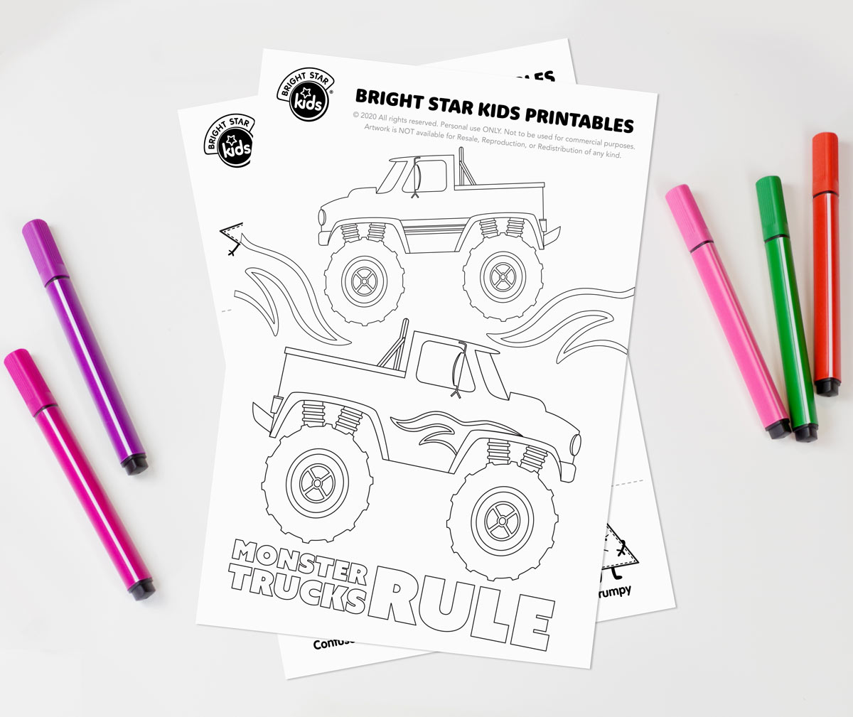 Monster Truck Colouring In Monster Truck Colouring In