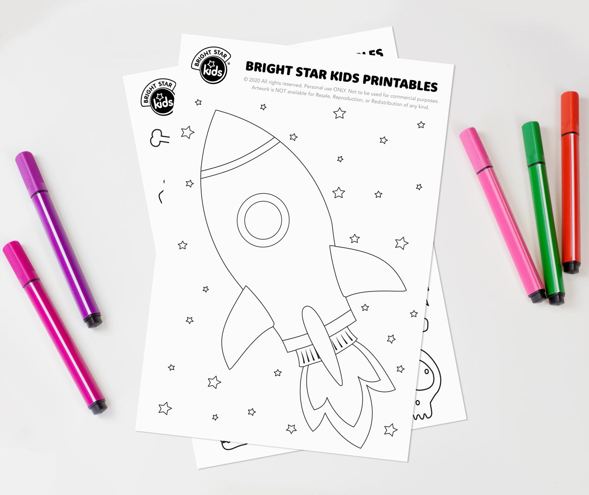 Rocket Ship Coloring Page