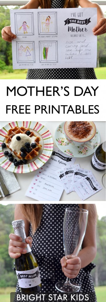 Free Mother's Day Printables for Champagne Breakfast