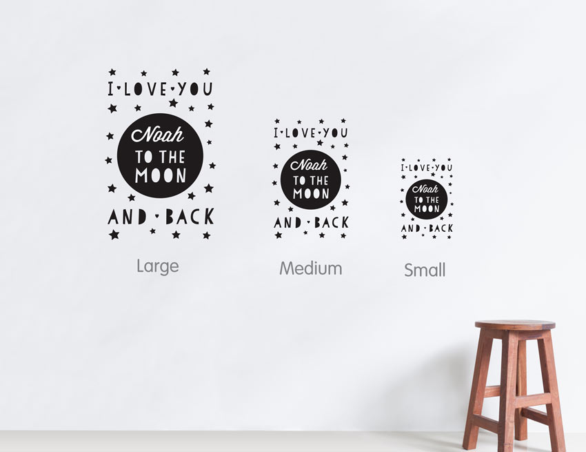I Love You To The Moon And Back Wall Art bright star kids personalised wall art quote - i love you to the I Love You To The Moon And Back Wall Art bright star kids personalised wall art quote - i love you to the